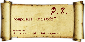 Pospisil Kristóf névjegykártya